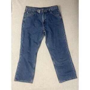 Carhartt Men’s Denim Fleece Lined Blue Jeans Relaxed Fit Men’s 40X30